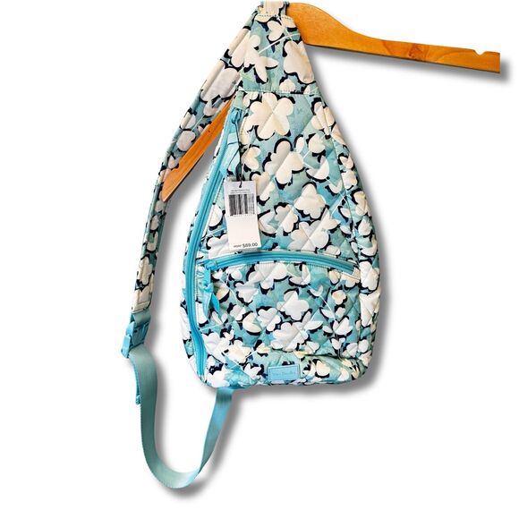 NWT Vera Bradley Ultralight Essential Sling Backpack Cut Vines Cool Rain Resist - Picture 6 of 12